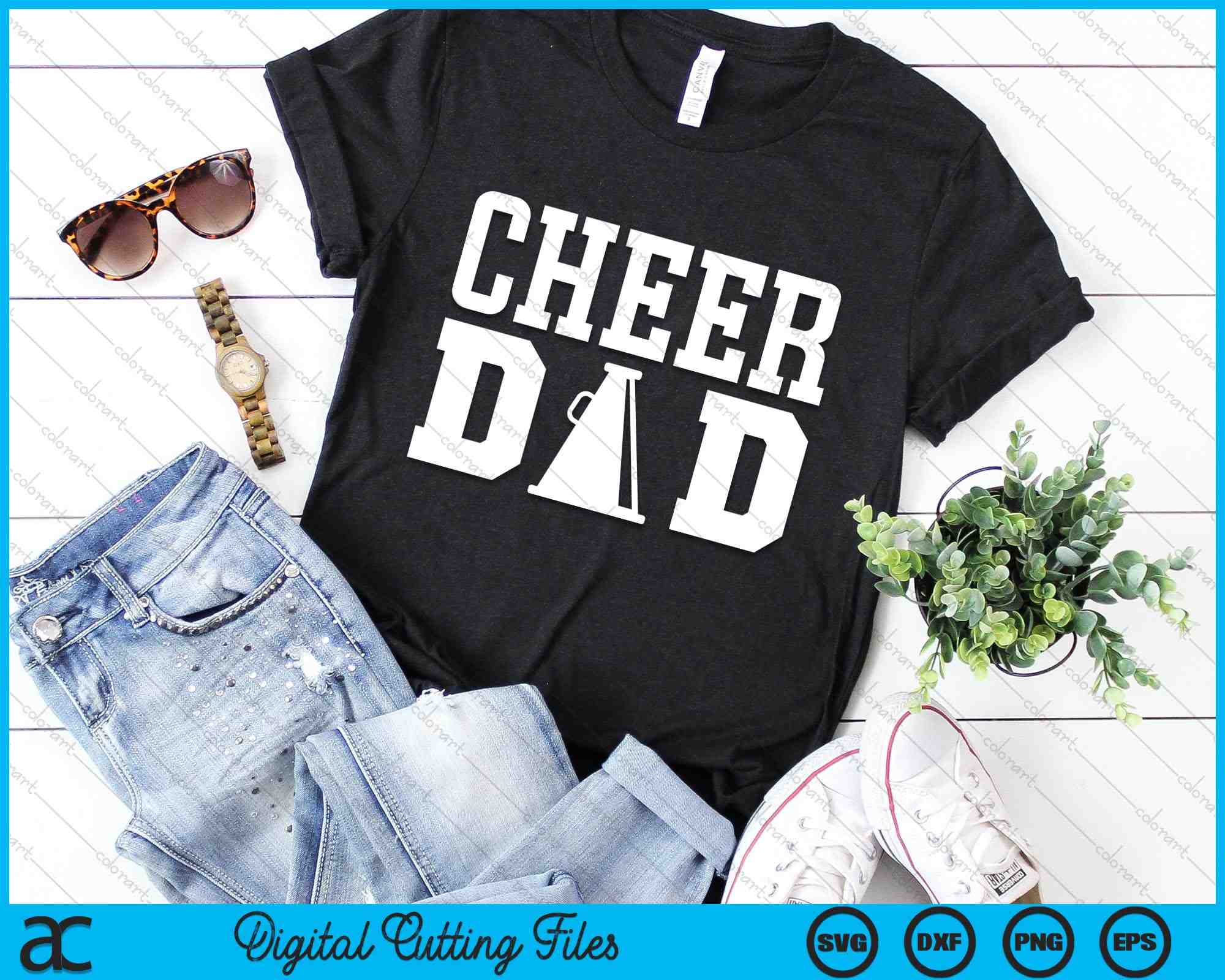 Cheer Dad Cheerleading Dad SVG PNG Digital Cutting Files – creativeusarts