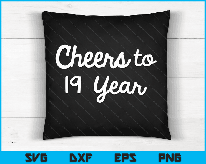 Cheers to 19 Year Nineteenth Paper Wedding Anniversary Party SVG PNG Cutting Printable Files
