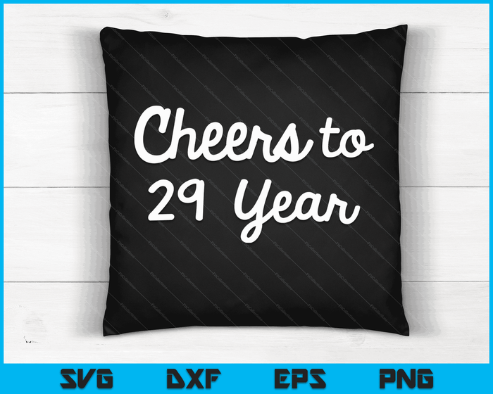 Cheers to 29 Year Twenty-Ninth Paper Wedding Anniversary Party SVG PNG Digital Printable Files