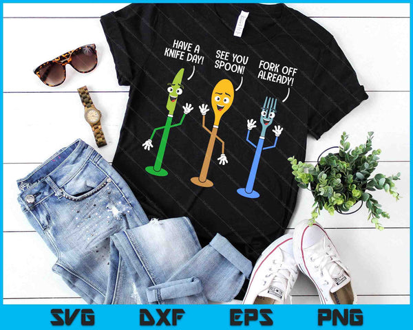 Chef Coat Men Chef Costume Women Have A Knife Day See You Spoon Cook Chef SVG PNG Digital Printable Files