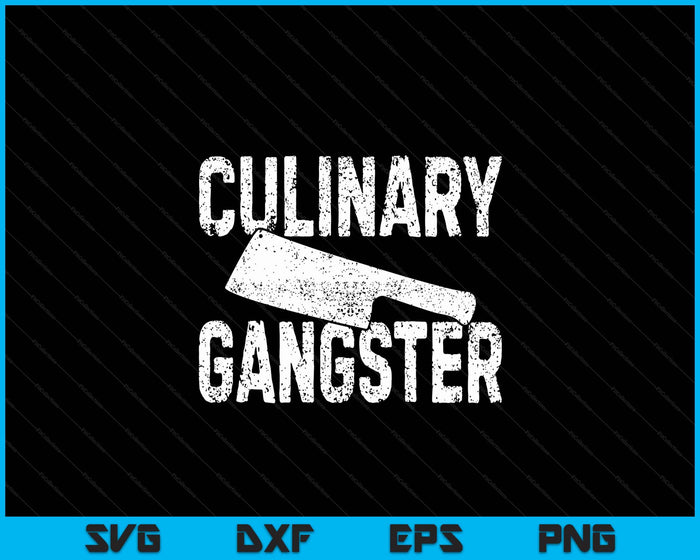 Chef Cook Cooking Culinary Gangster Vintage SVG PNG Digital Printable Files