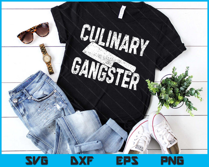 Chef Cook Cooking Culinary Gangster Vintage SVG PNG Digital Printable Files