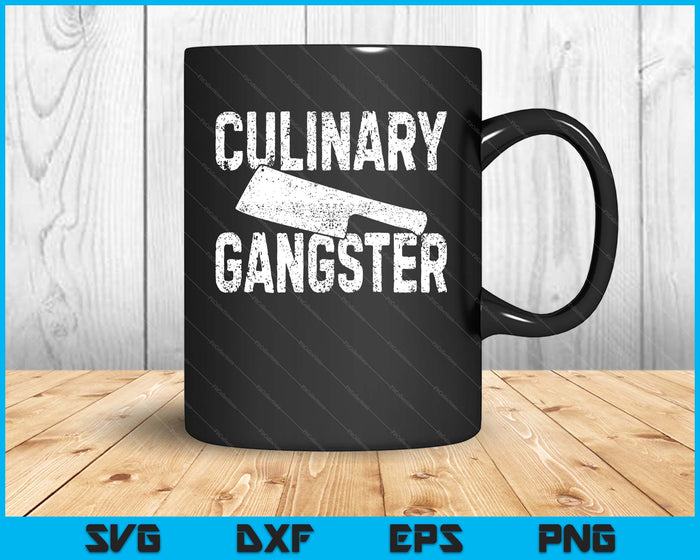 Chef Cook Cooking Culinary Gangster Vintage SVG PNG Digital Printable Files