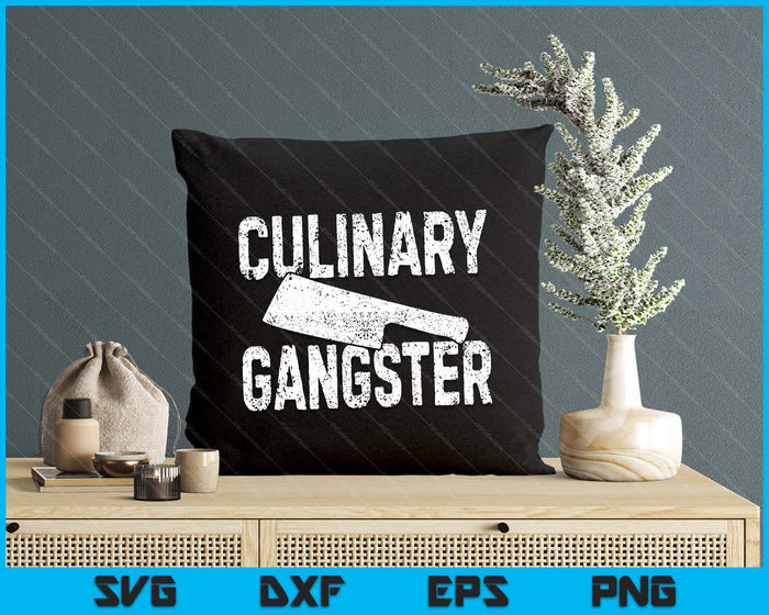 Chef Cook Cooking Culinary Gangster Vintage SVG PNG Digital Printable Files