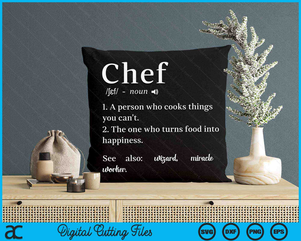 Chef Definition Line Saying Cook Cooking Chefs SVG PNG Printable Files ...