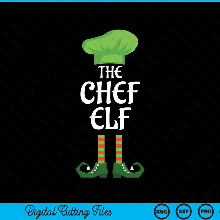 Chef Elf Family Matching Group Christmas SVG PNG Digital Printable Files