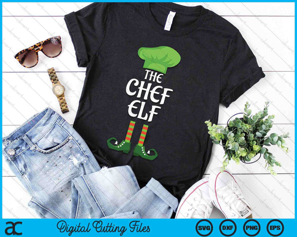 Chef Elf Family Matching Group Christmas SVG PNG Digital Printable Files