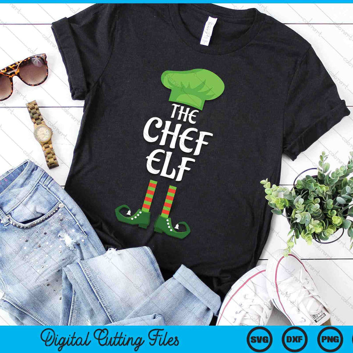 Chef Elf Family Matching Group Christmas SVG PNG Digital Printable Files