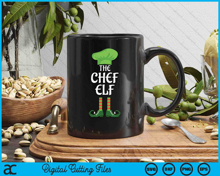 Chef Elf Family Matching Group Christmas SVG PNG Digital Printable Files
