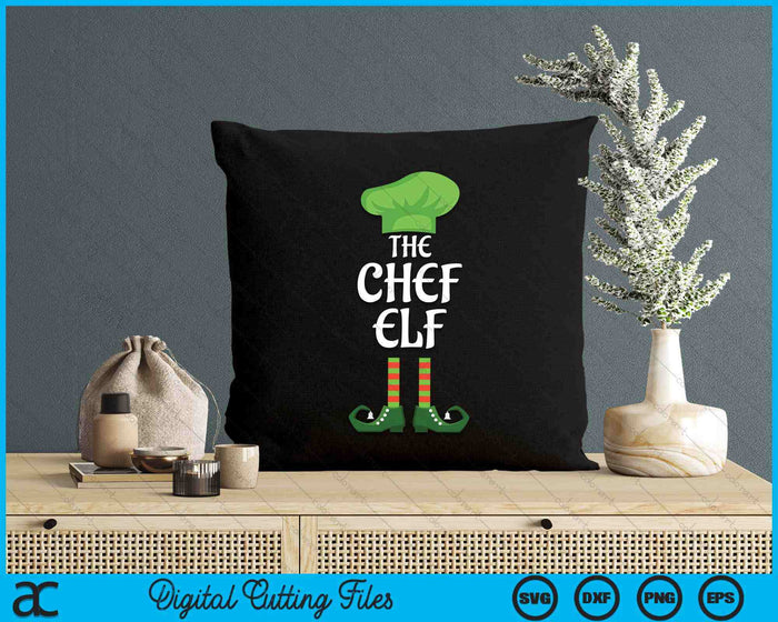 Chef Elf Family Matching Group Christmas SVG PNG Digital Printable Files