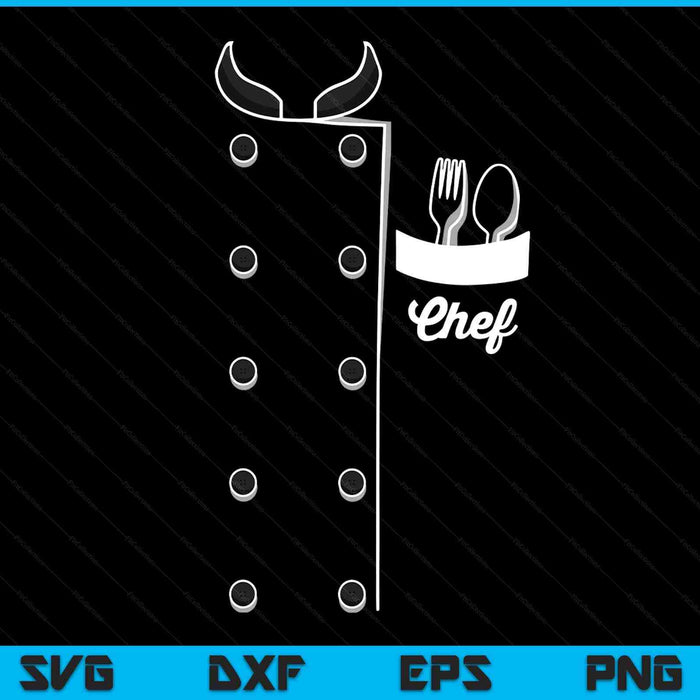 Chefs Jacket Funny Faux Uniform For Cooking SVG PNG Digital Printable Files