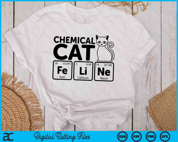 Chemische kat katachtige chemie leuk periodiek systeem der elementen SVG PNG digitale snijbestanden