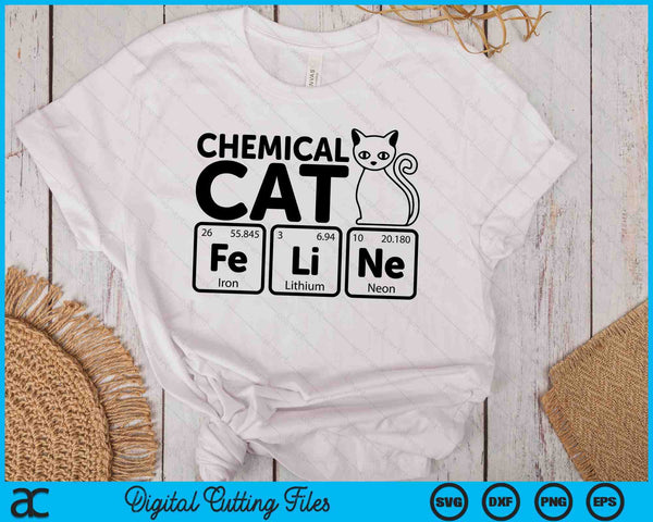 Chemical Cat Feline Chemistry Fun Periodic Table of Elements SVG PNG Digital Cutting Files