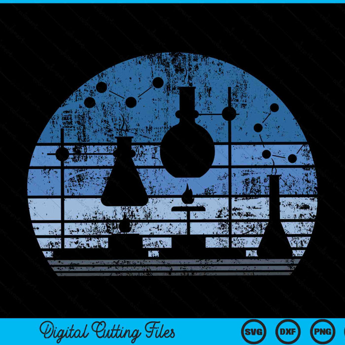 1167 chemist scientist retro test tube flask chemistry SVG cut file