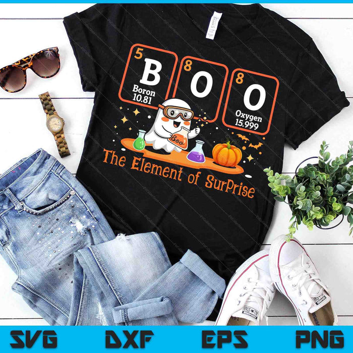 Chemistry Boo The Element Of Surprise Cute Chemist Halloween SVG PNG Digital Printable Files