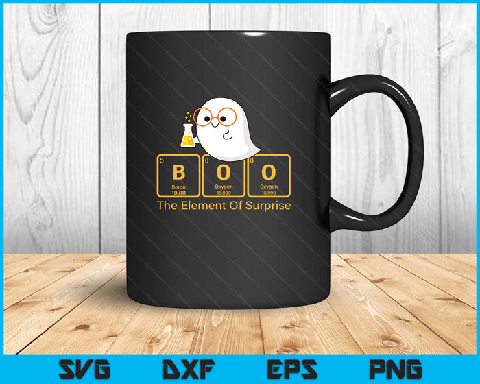 Chemistry Boo The Element Of Surprise Cute Chemist Halloween SVG PNG Digital Printable Files