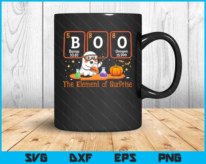 Chemistry Boo The Element Of Surprise Cute Chemist Halloween SVG PNG Digital Printable Files
