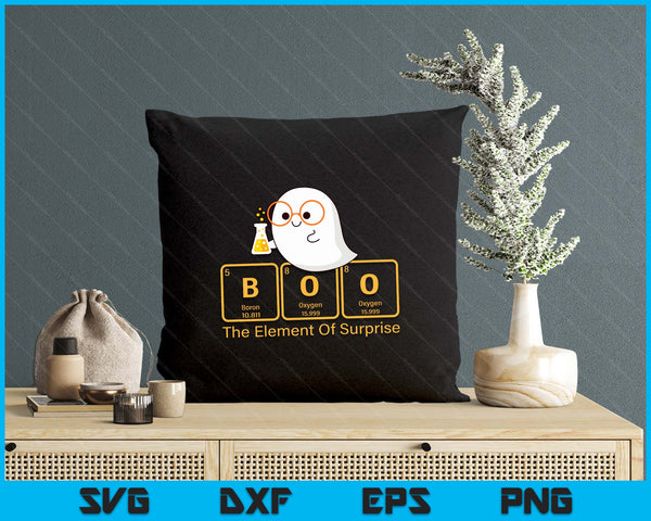 Chemistry Boo The Element Of Surprise Cute Chemist Halloween SVG PNG Digital Printable Files