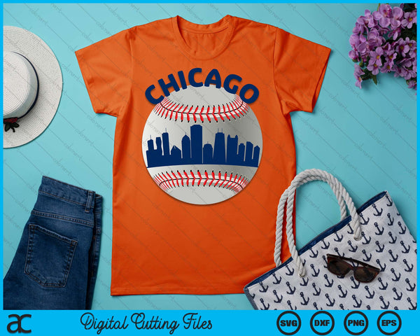 Chicago Baseball Team Fans of Space City Chicago Baseball SVG PNG Cutting Printable Files