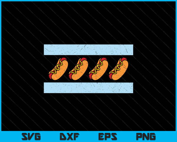 Chicago flag hotdog Chicago style hot dog SVG cut file