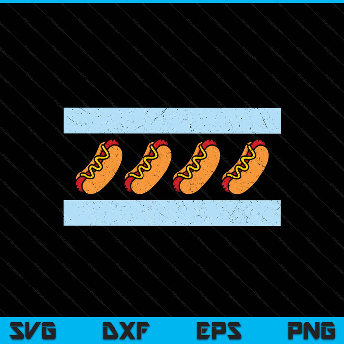 Chicago flag hotdog Chicago style hot dog SVG cut file