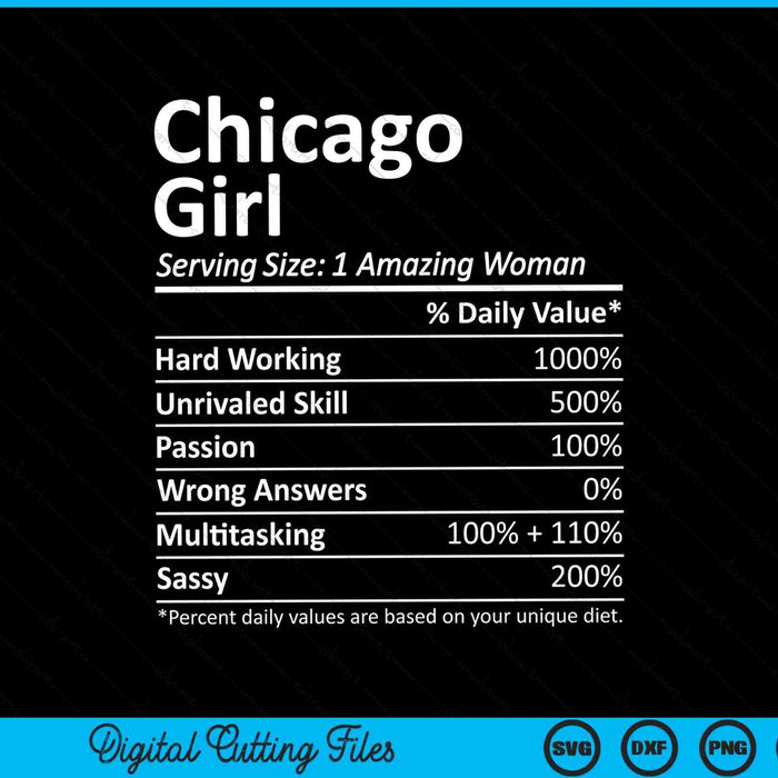 Chicago Girl IL Illinois Funny City Home Roots SVG PNG Cortar archivos imprimibles