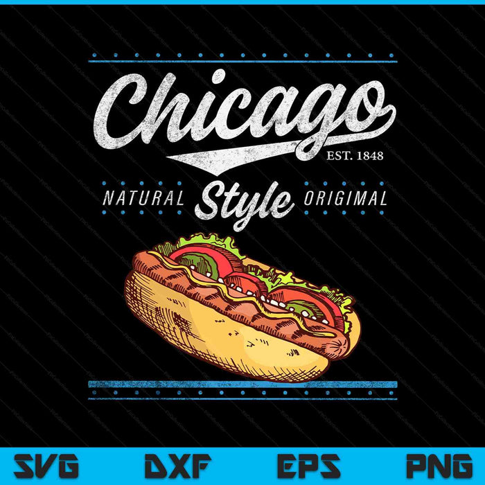 Chicago hot dog hotdog tourist summer souvenir travel SVG cut file
