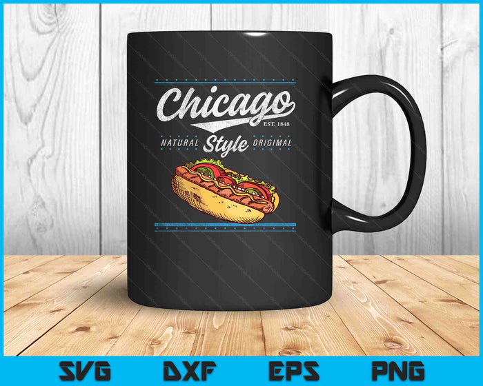 Chicago Hot Dog HotDog Shirt Tourist Summer Souvenir Travel SVG PNG Digital Printable Files