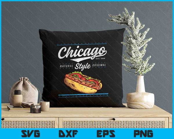 Chicago Hot Dog HotDog Shirt Tourist Summer Souvenir Travel SVG PNG Digital Printable Files