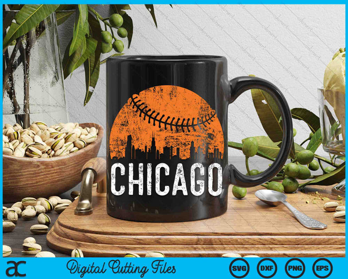 Chicago Skyline Chicago Baseball SVG PNG Digital Cutting Files