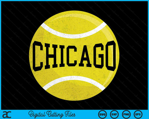 Chicago Tennis Fan SVG PNG Digital Cutting Files