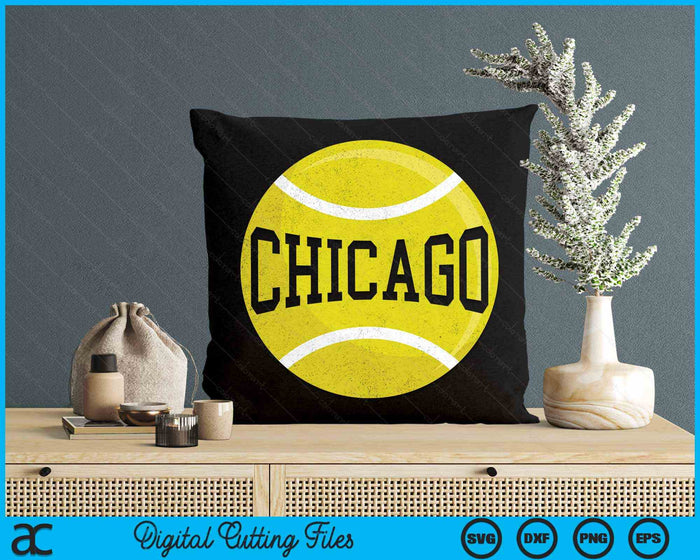 Chicago Tennis Fan SVG PNG Digital Cutting Files