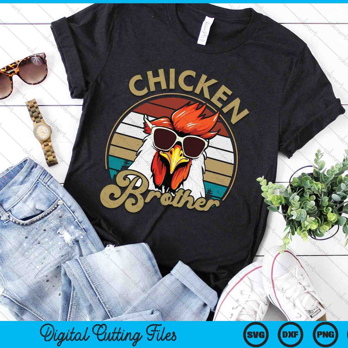 Chicken Brother Vintage 70S Chicken Retro SVG PNG Digital Printable Files