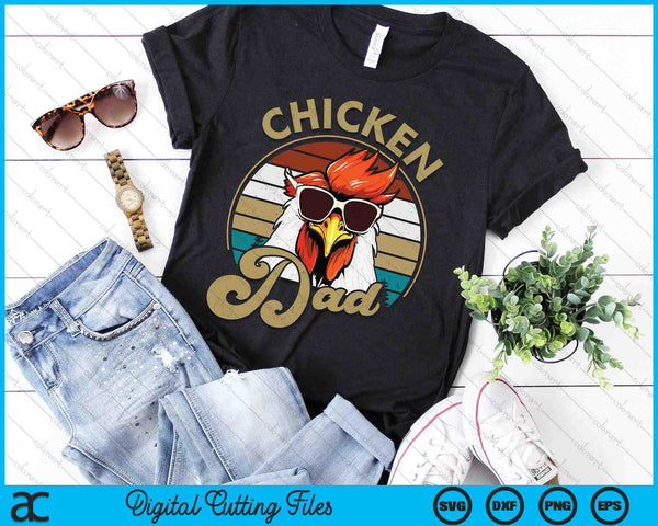 Chicken Dad Vintage 70S Chicken Retro SVG PNG Digital Printable Files