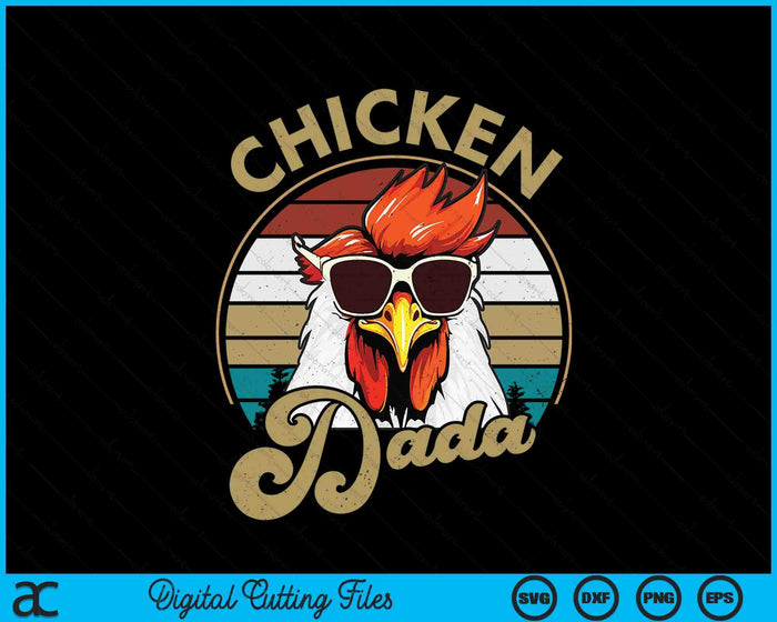 Chicken Dada Vintage 70S Chicken Retro SVG PNG Digital Printable Files