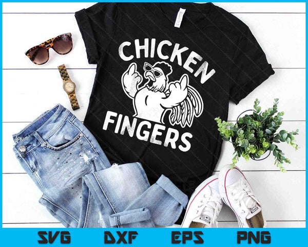 Chicken Fingers, Middle Fingers, Funny Chicken SVG PNG Digital Printable Files