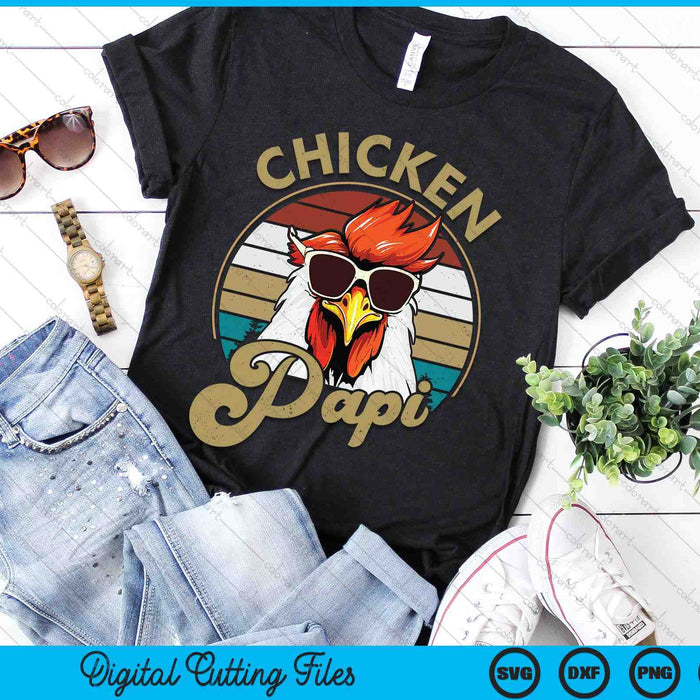 Chicken Papi Vintage 70S Chicken Retro SVG PNG Digital Printable Files