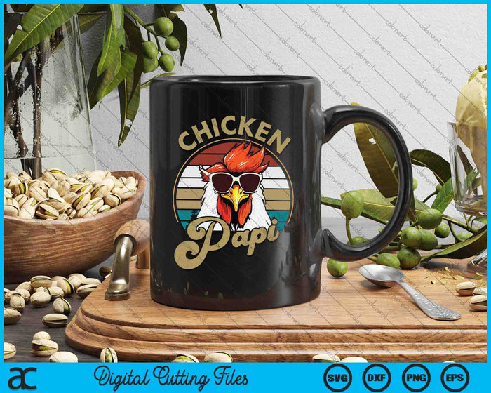 Chicken Papi Vintage 70S Chicken Retro SVG PNG Digital Printable Files