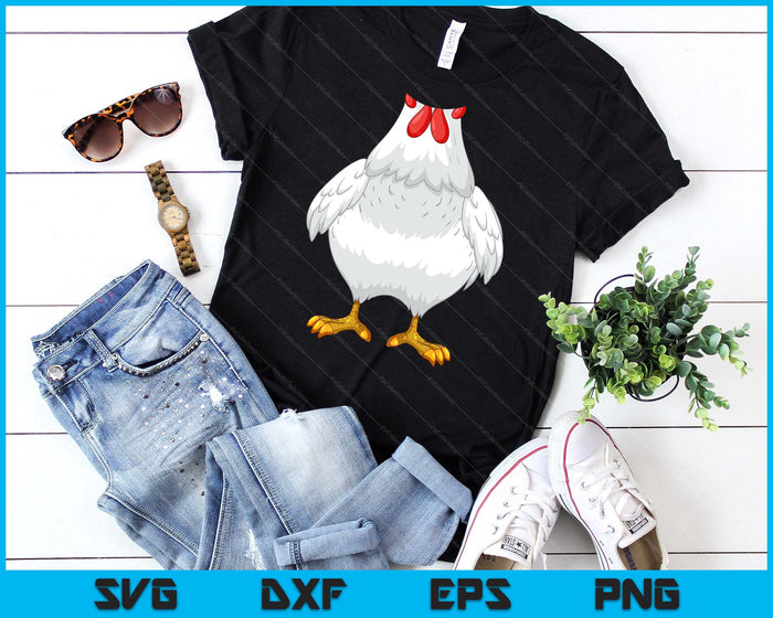 Chicken Shirt Adult Kids Men Women Chicken Hen Body Costume SVG PNG Digital Printable Files