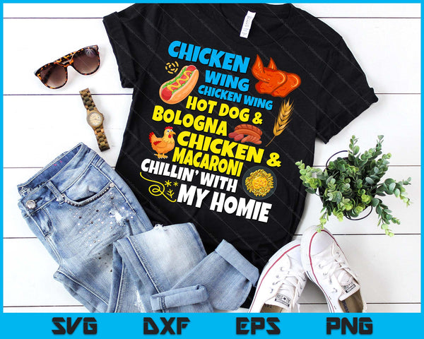 Chicken Wing Chicken Wing Hot Dog And Bologna SVG PNG Digital Printable Files