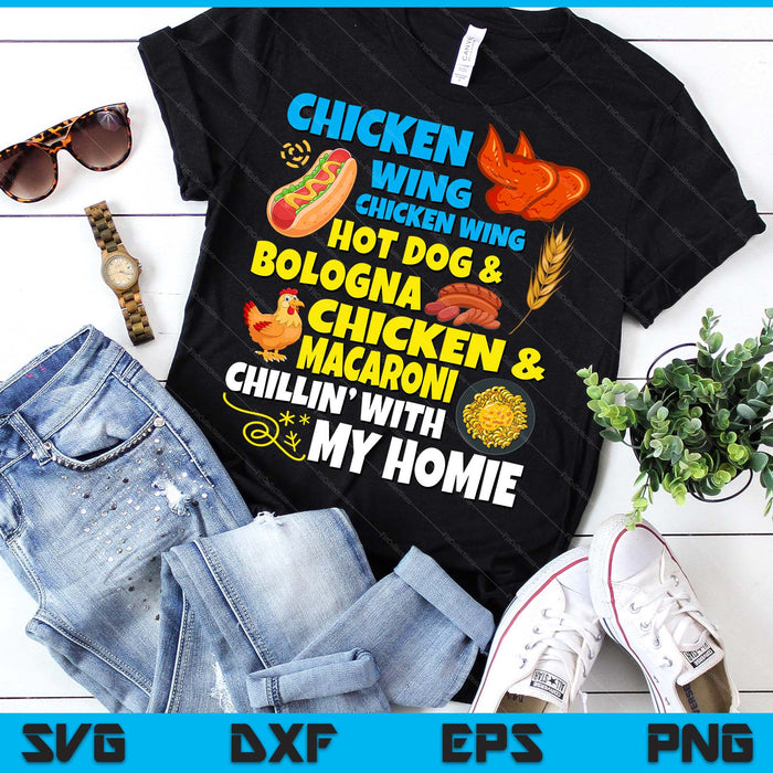 Chicken Wing Chicken Wing Hot Dog And Bologna SVG PNG Digital Printable Files