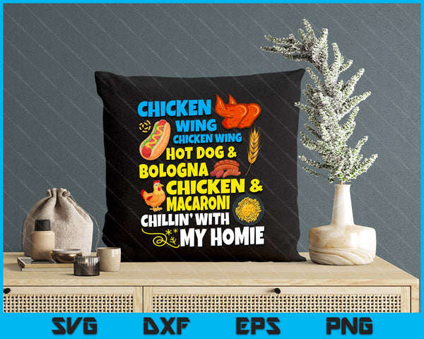 Chicken Wing Chicken Wing Hot Dog And Bologna SVG PNG Digital Printable Files