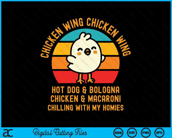 Chicken Wing Chicken Wing Hot Dog And Bologna Toddler SVG PNG Digital Cutting Files