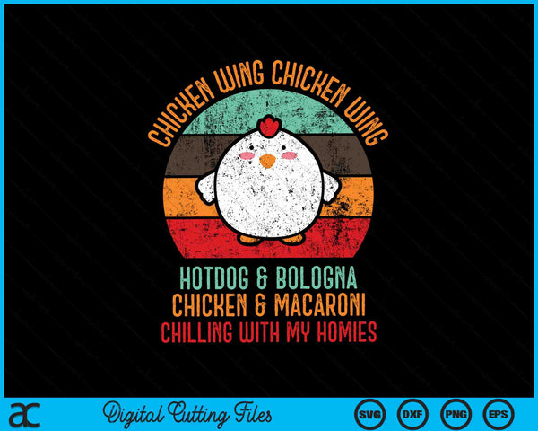 Chicken Wing Chicken Wing Hot Dog Bologna SVG PNG Digital Cutting Files