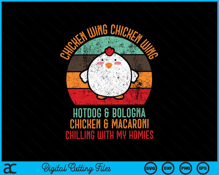Kip vleugel kip vleugel hotdog Bologna SVG PNG digitale snijbestanden