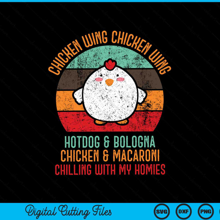 Chicken Wing Chicken Wing Hot Dog Bologna SVG PNG Digital Cutting Files