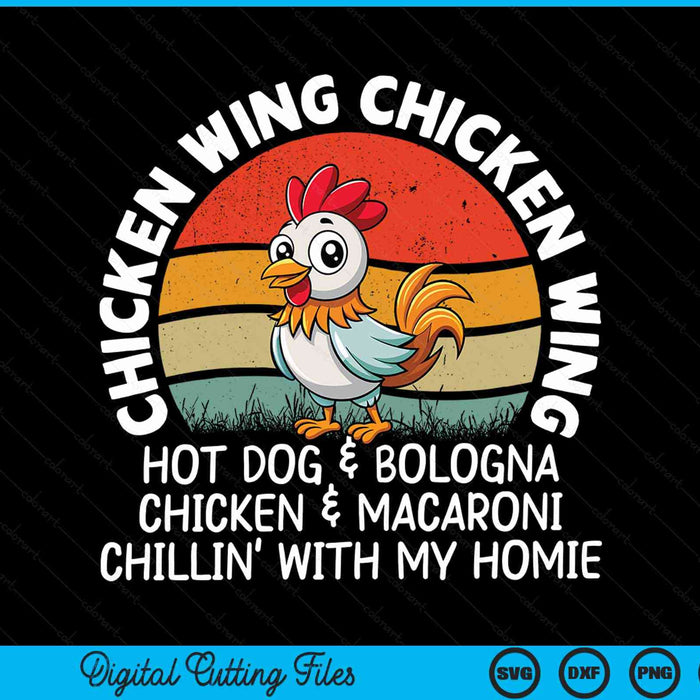 Chicken Wing Chicken Wing Hot Dog Bologna Macaroni SVG PNG Digital Cutting Files