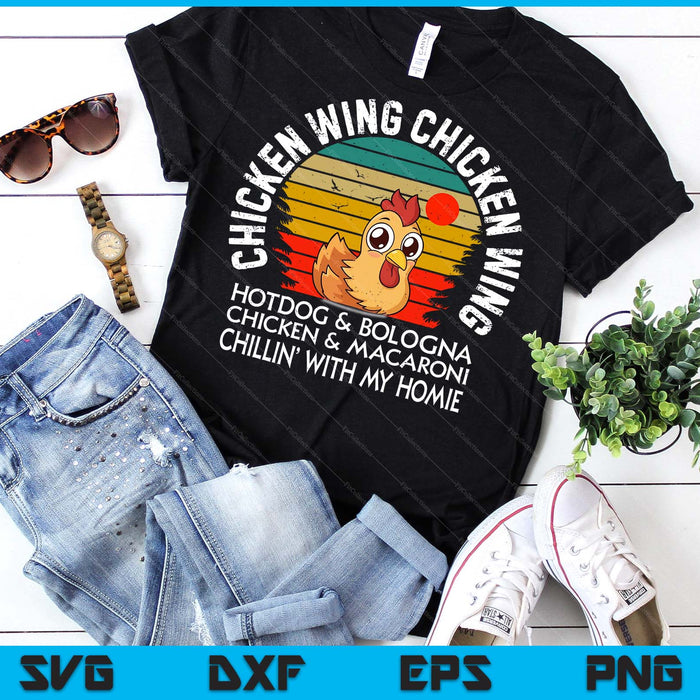 Chicken Wing Chicken Wing Hot Dog Bologna Macaroni SVG PNG Digital Printable Files