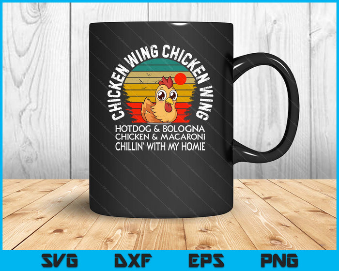 Chicken Wing Chicken Wing Hot Dog Bologna Macaroni SVG PNG Digital Printable Files