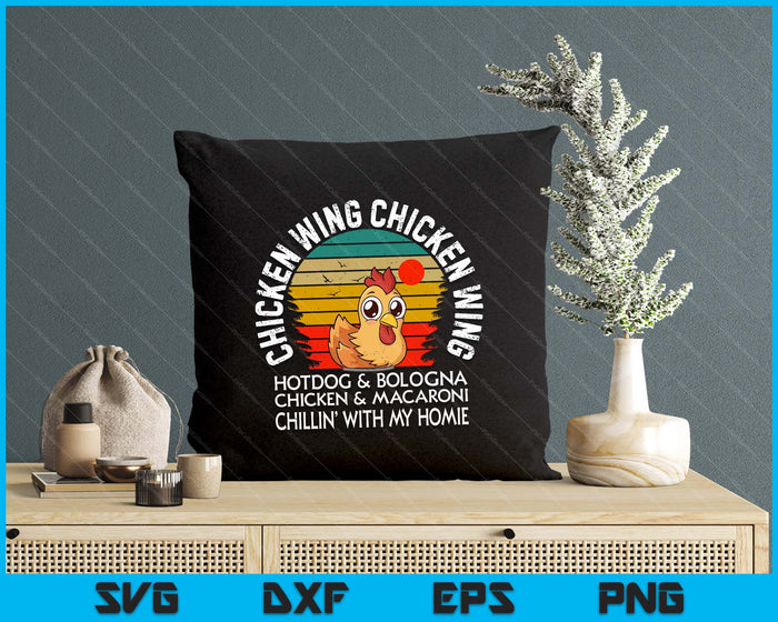 Chicken Wing Chicken Wing Hot Dog Bologna Macaroni SVG PNG Digital Printable Files
